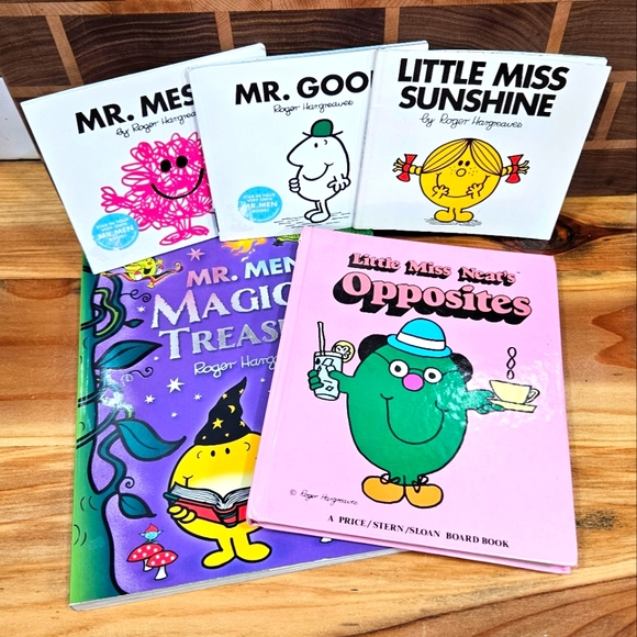 Source Unknown Other - Source Unknown Mr. Men and Little Miss Book Set - Pink, Yellow, Green, Blue